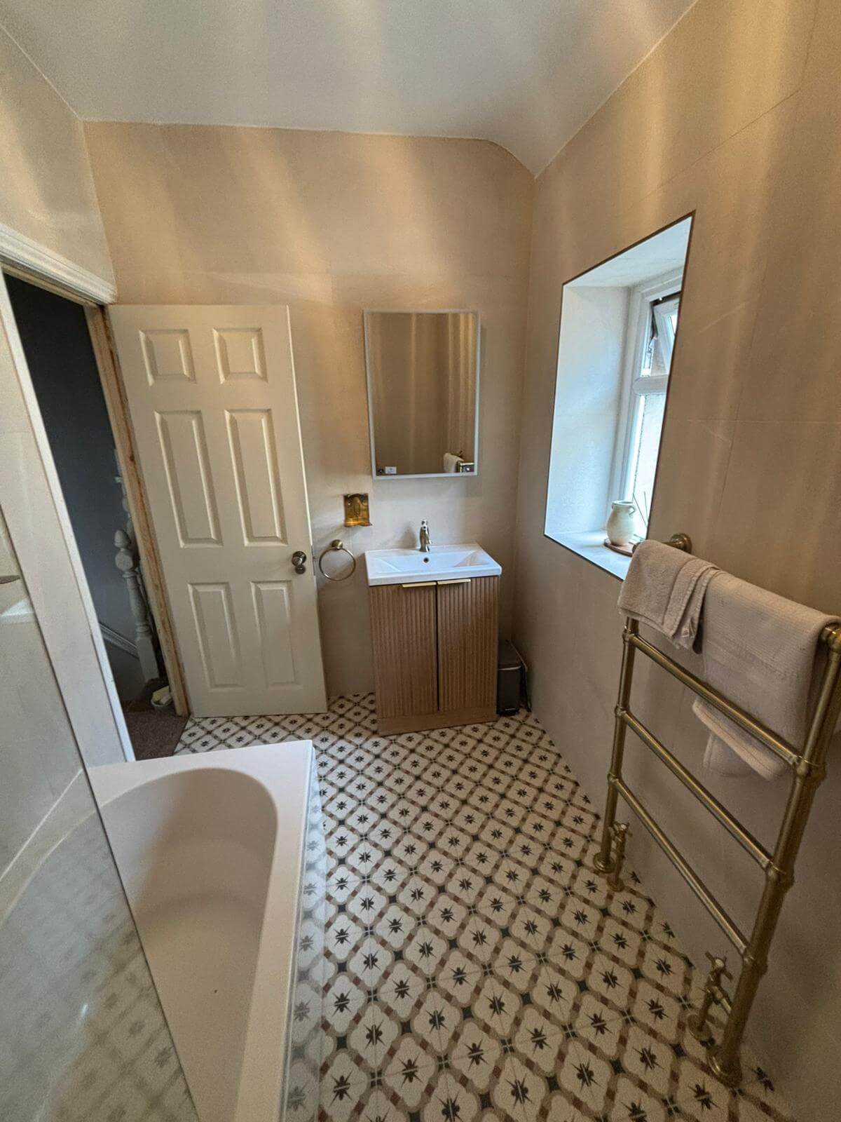 Clean, finished bathroom installation in Cardiff by JM Plumbing Services